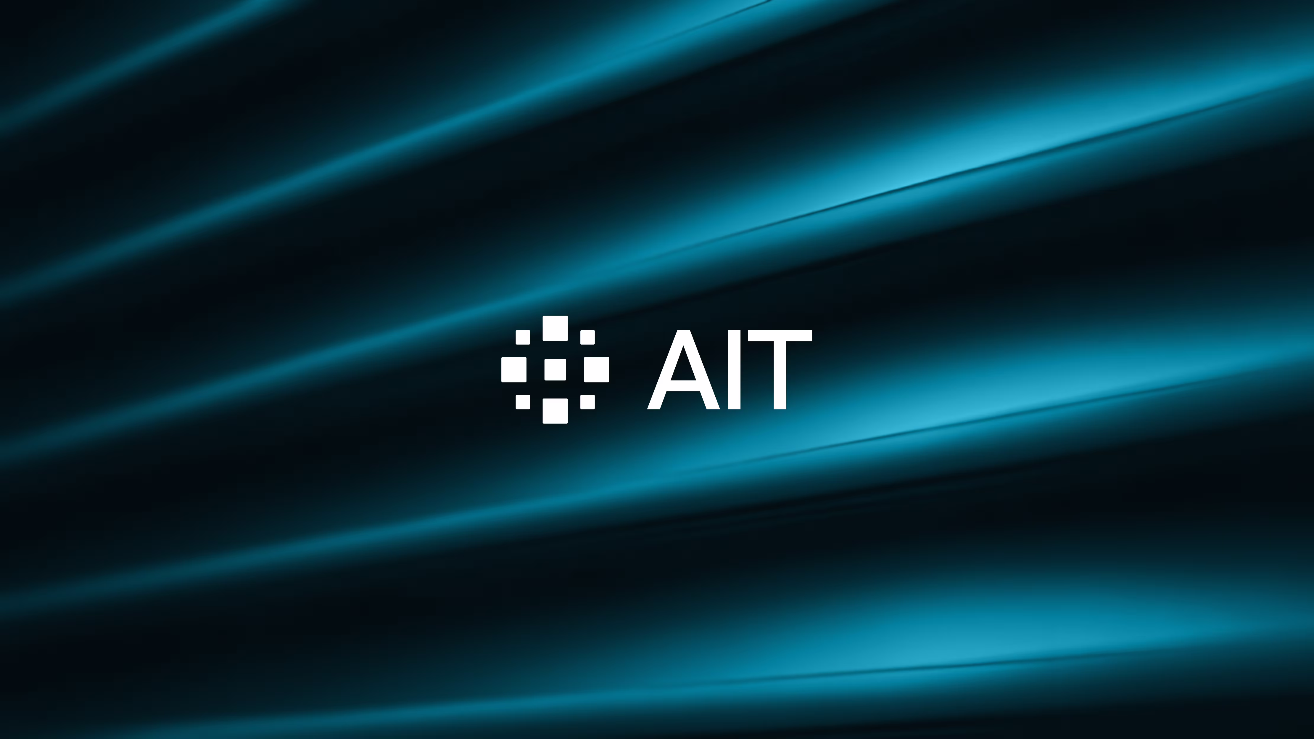 AIT logo animation on a abstract background