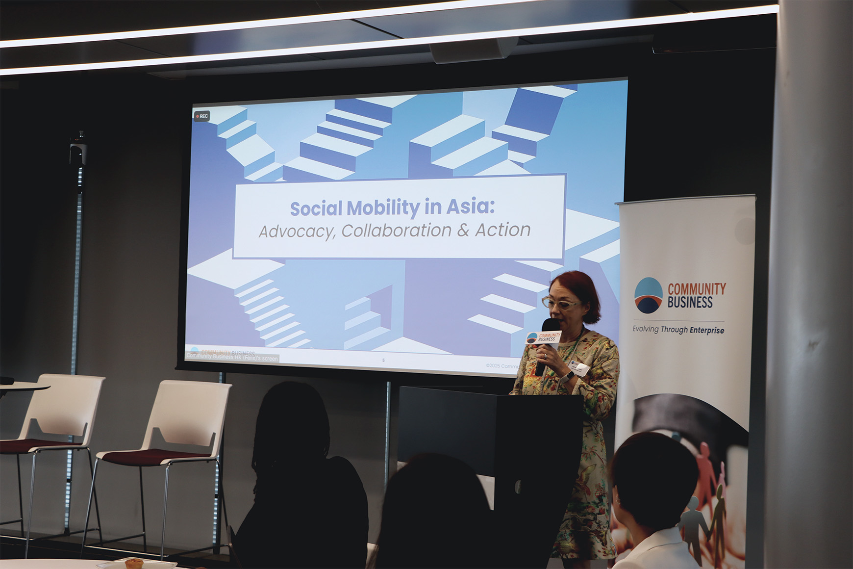 Campaign insights presented by Community Business’ CEO using the Social Mobility presentation deck.