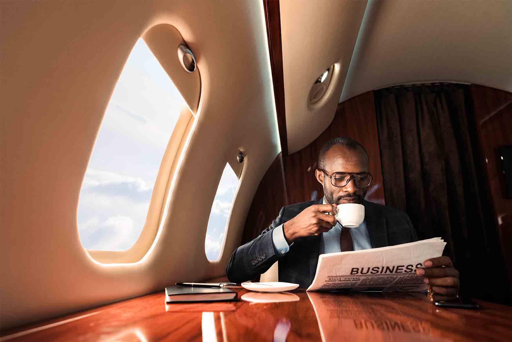 image of aircraft taking off for an aviation service