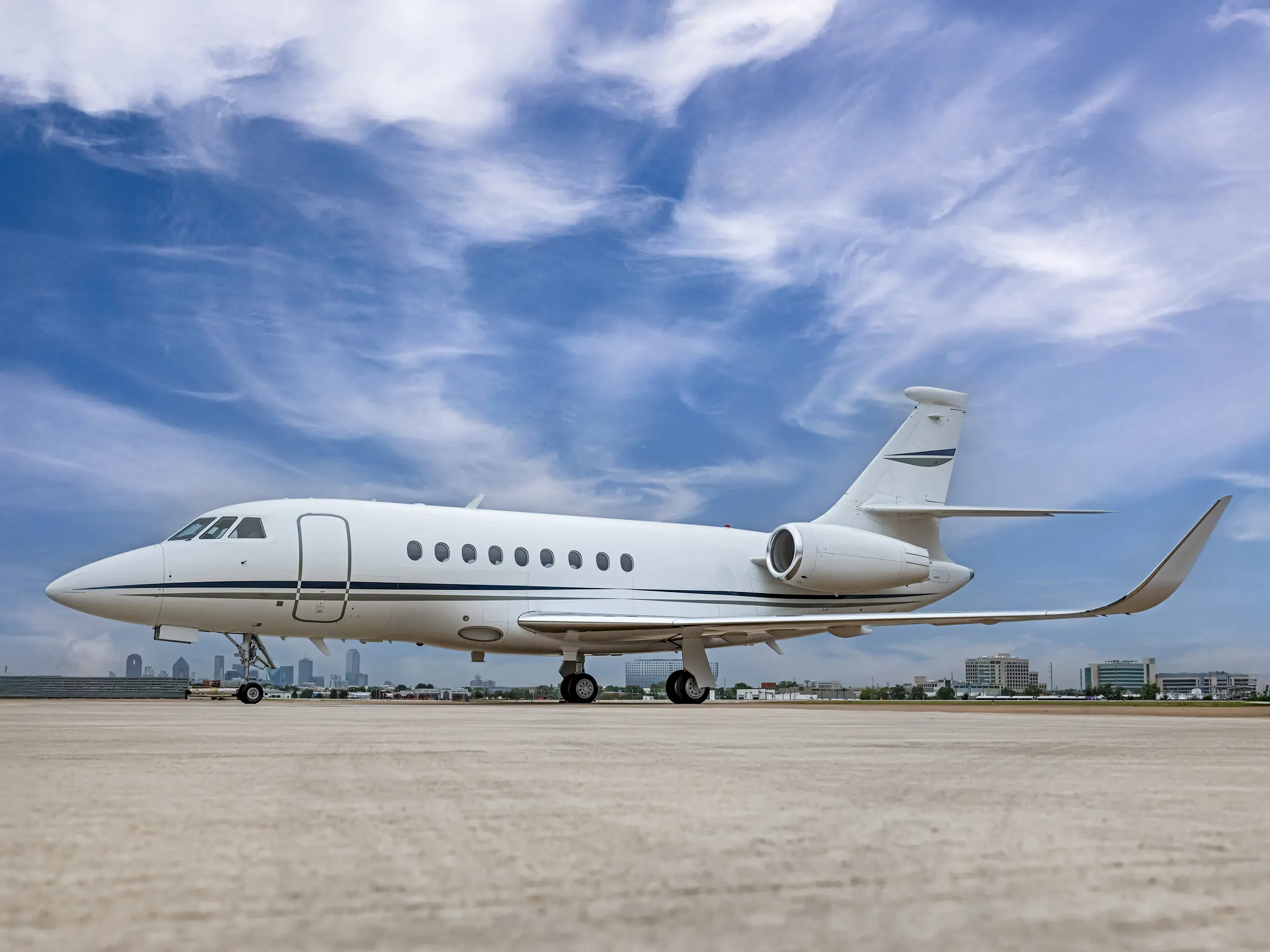 A Private Jet Sales aircraft on the runway awaiting use by its owner.
