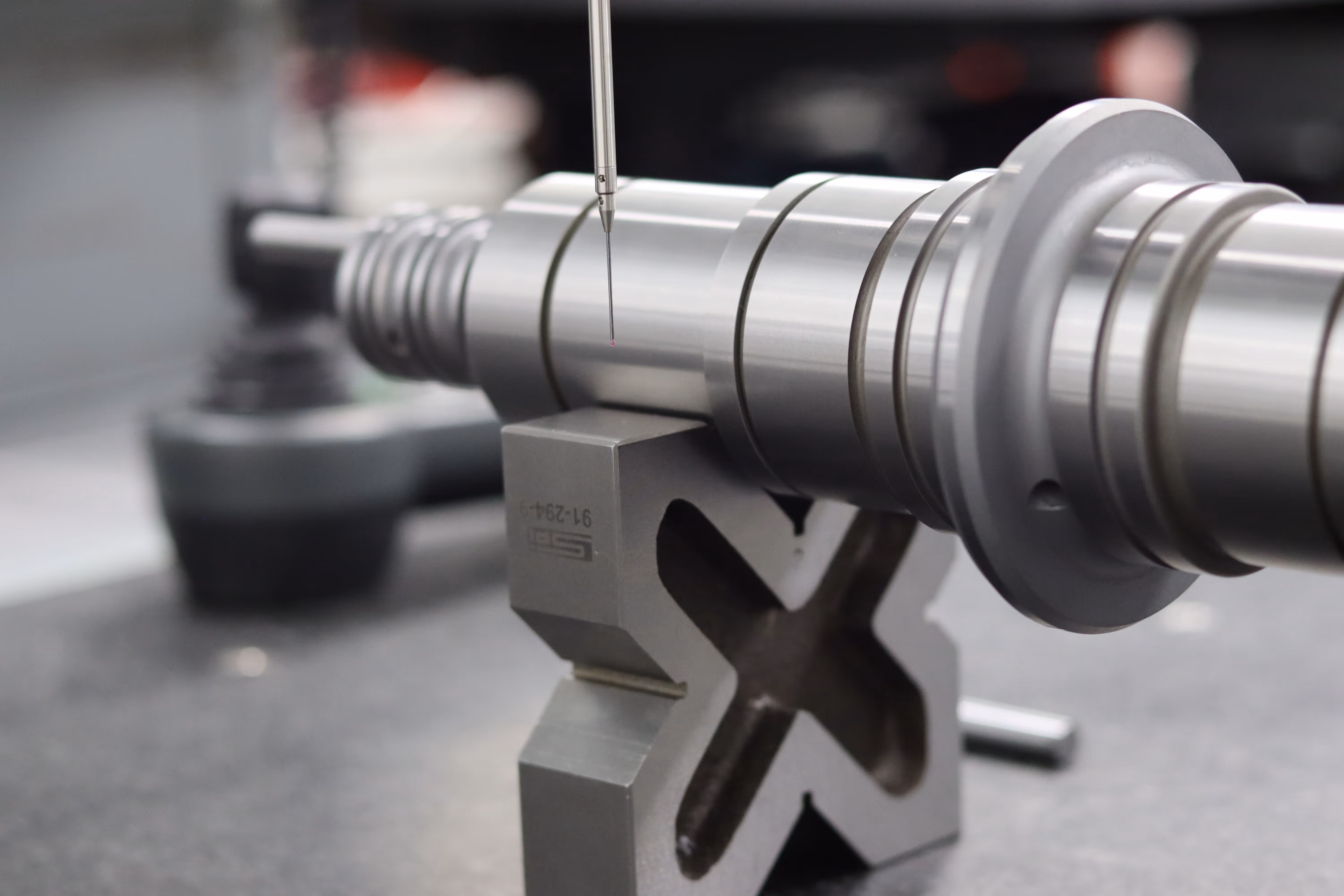 Closeup of the inspection process for sizing and overall product quality