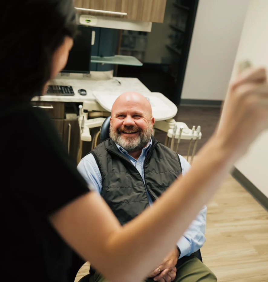 Working with a dental patient at Family Dentistry, Inc in Lebanon, OH and Franklin, OH