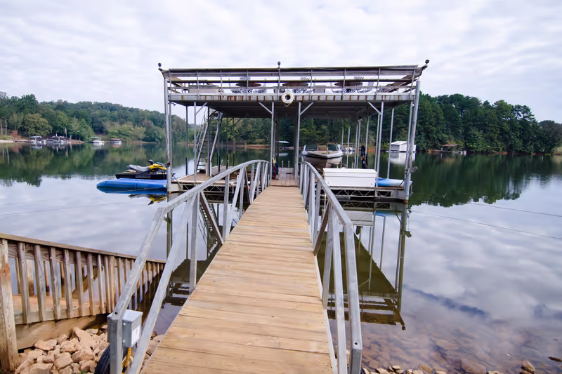 ark on lake lanier large lake dock