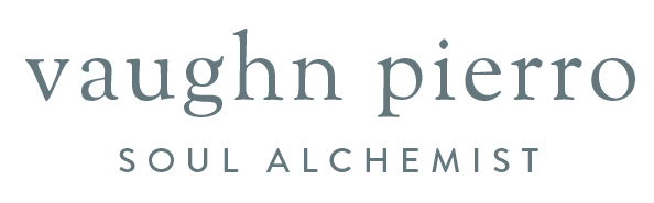 Text logo reading 'vaughn pierro' with 'SOUL ALCHEMIST' underneath in uppercase letters.