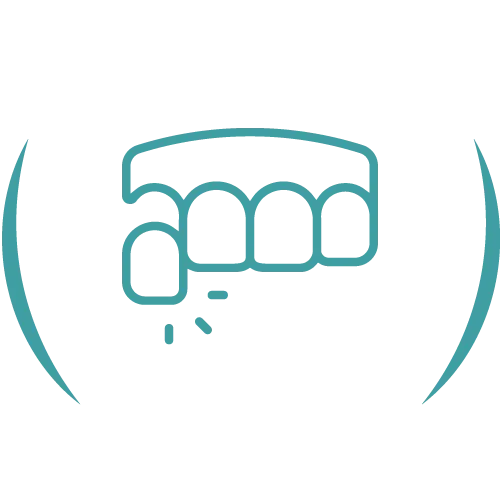 Teal veterinary line icon.