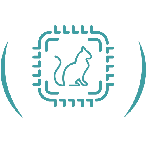 Teal veterinary line icon.