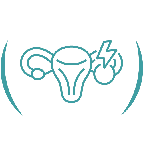 Teal veterinary line icon.