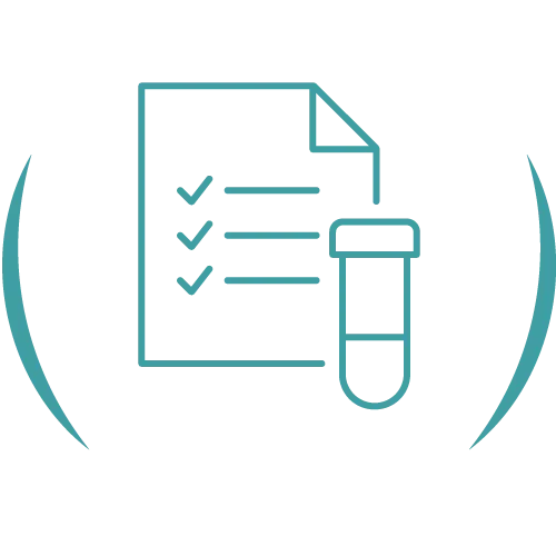 Teal veterinary line icon.