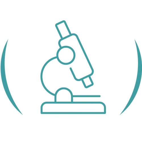Teal veterinary line icon.