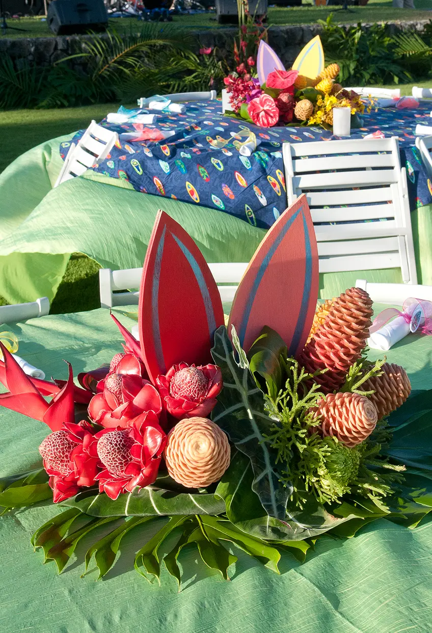 Centerpiece for Surf Themed Event, Hawaii
