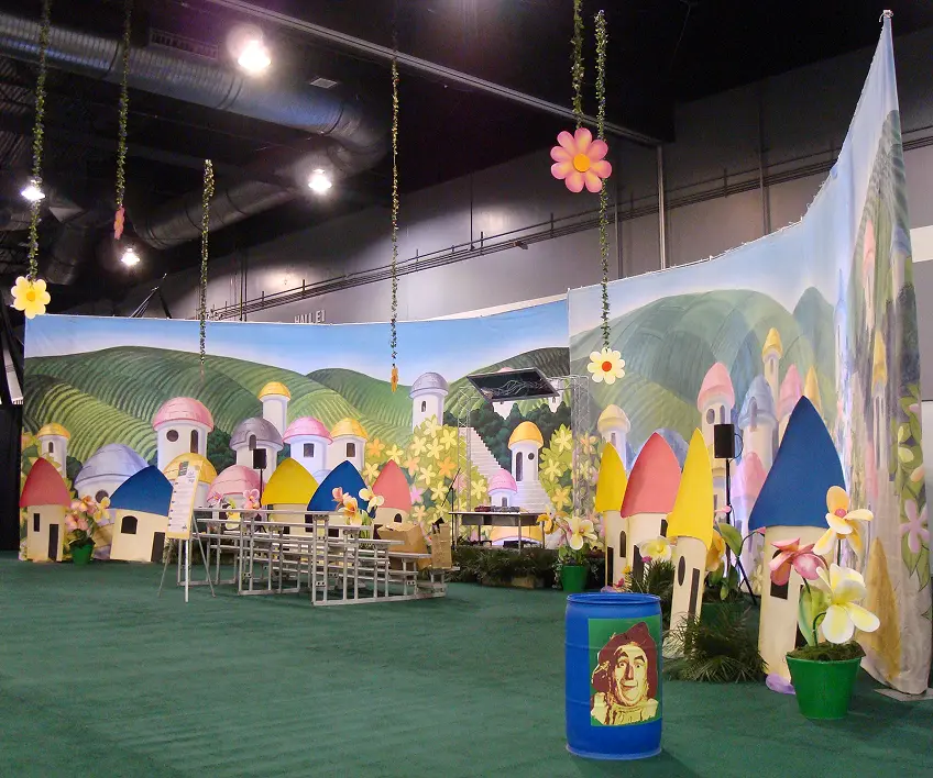 Stage Backdrop for Wizard of Oz Themed Tradeshow