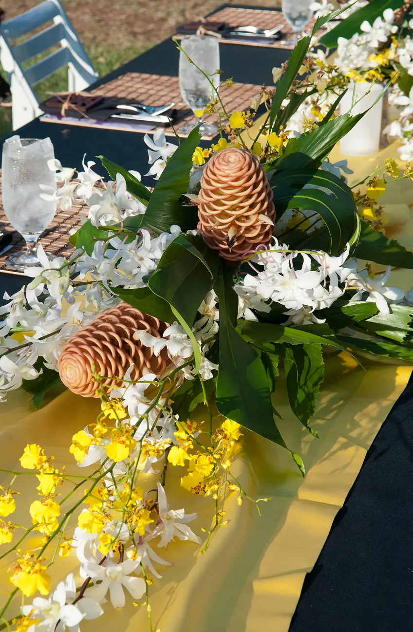 Tables Settings for Outdoor Event, Hawaii