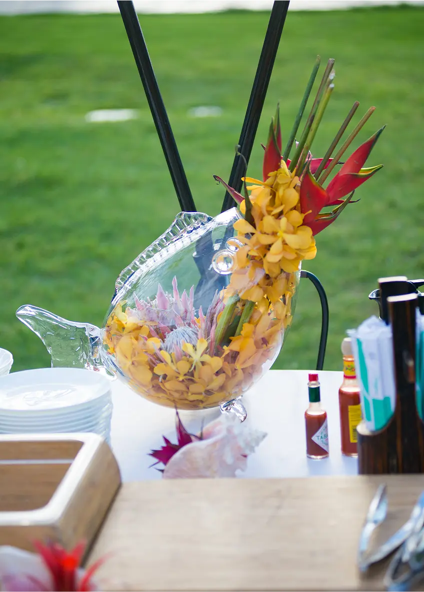 Florals for Tropical Buffet, Maui