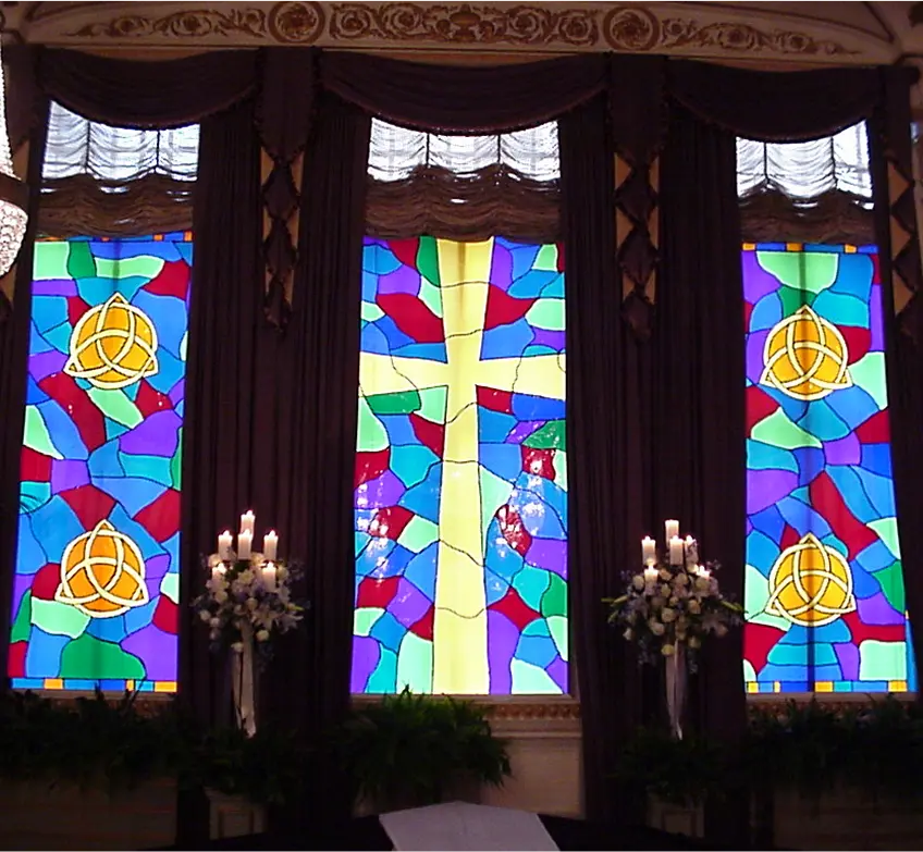 Custom Made Faux Stained Glass Windows