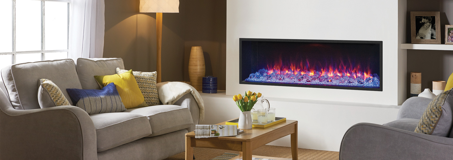 E135 Electric Fireplace in a living room.
