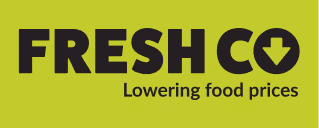 FreshCo logo with the tagline Lowering food prices.