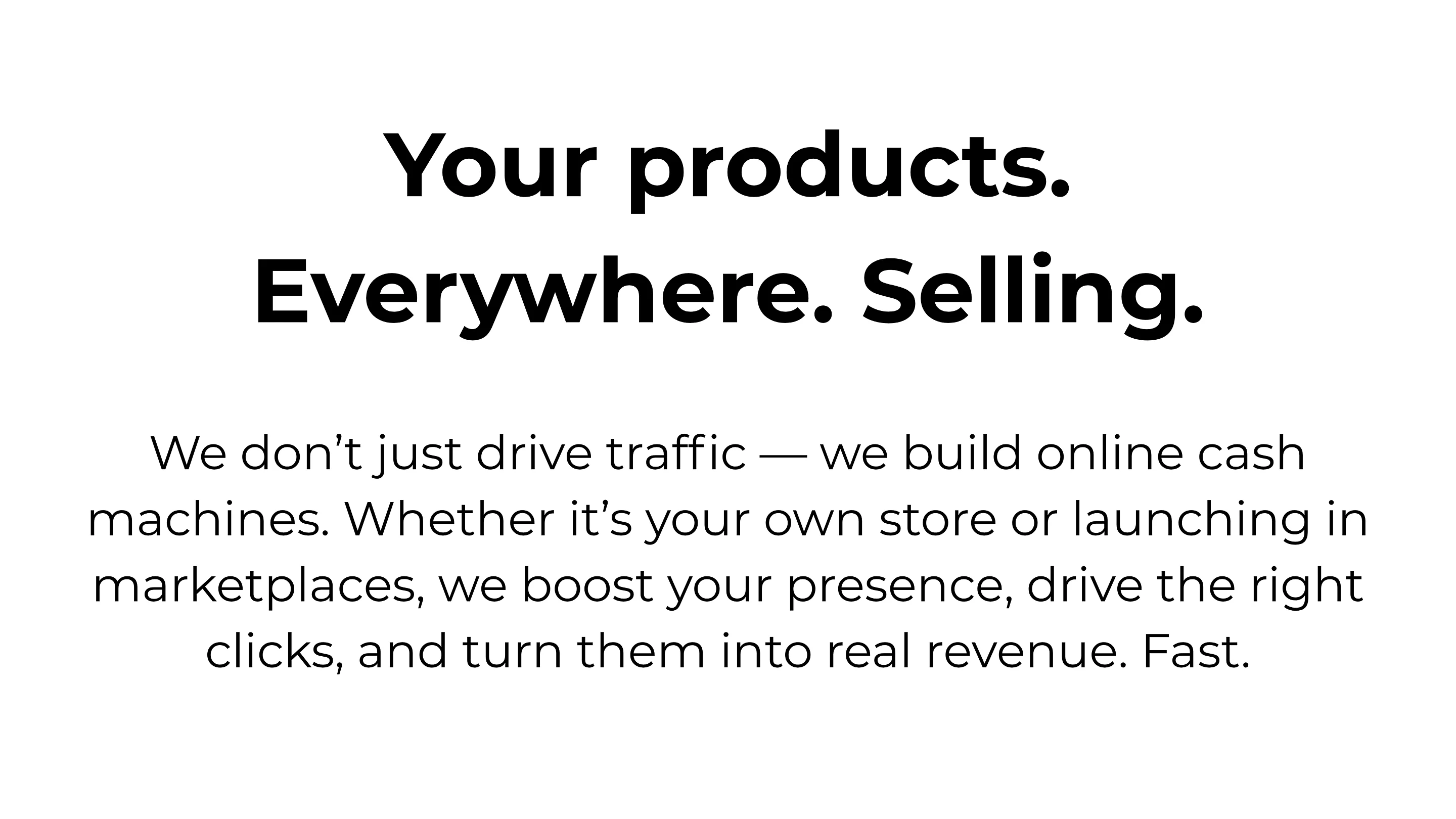 Sell with Marketing B2B Marketing Agency E-commerce description