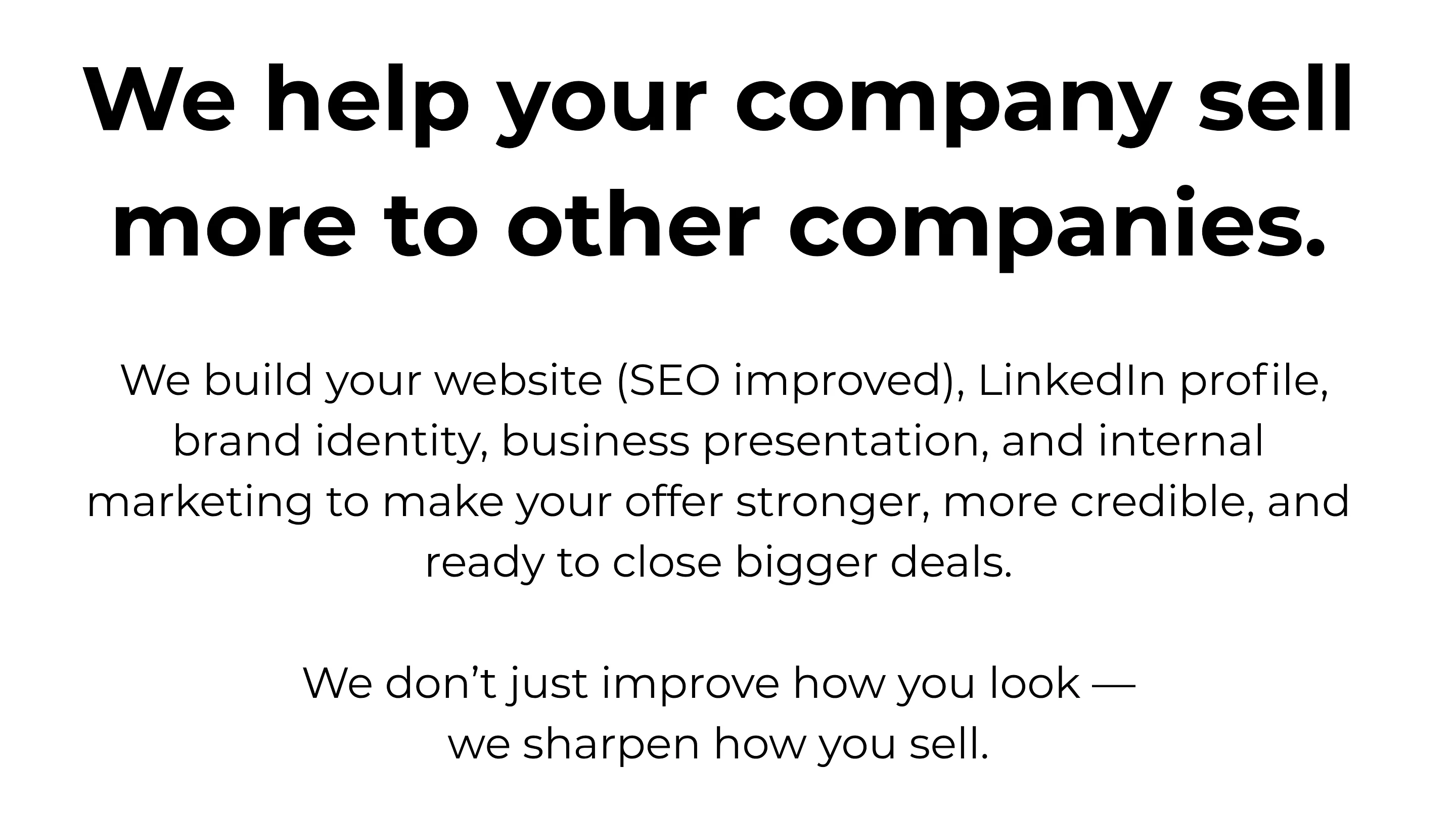 Sell with Marketing B2B Marketing Agency product description