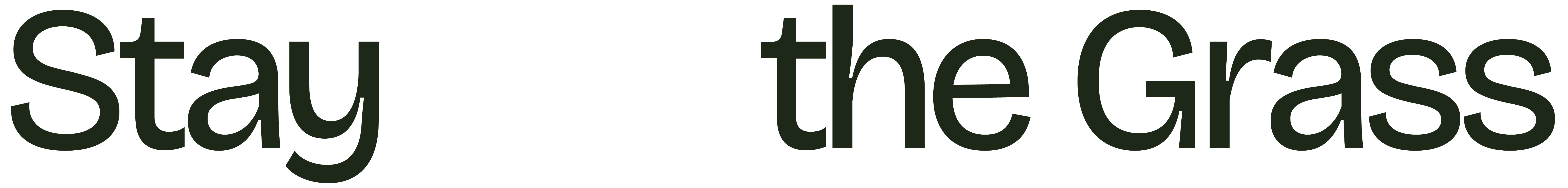 Stay on the Grass Horizontal Logo