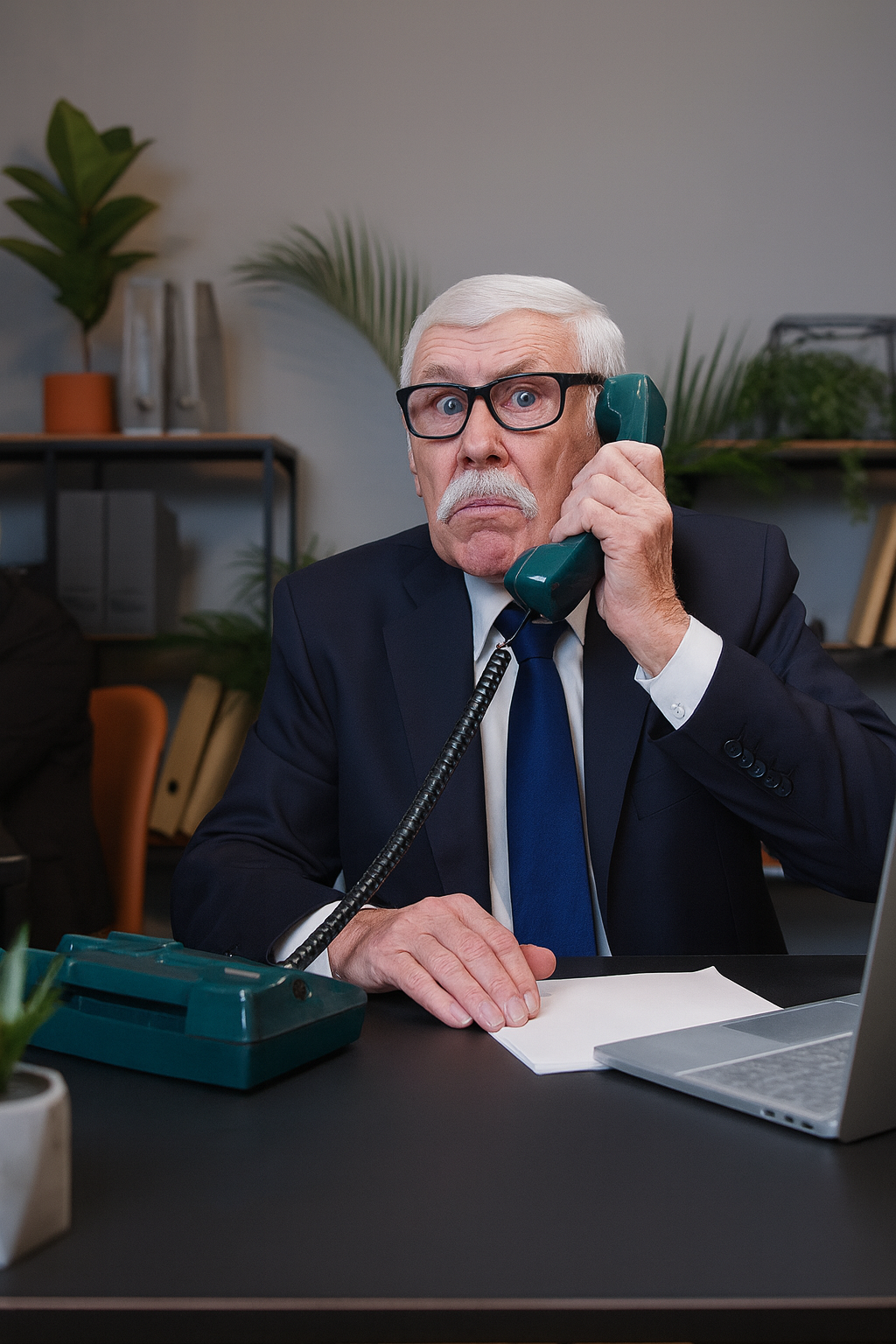 Senior housing property manager talking with resident about noise complaint in common area