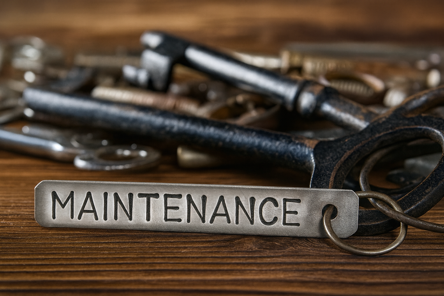 Property manager using maintenance tracking software dashboard for property upkeep