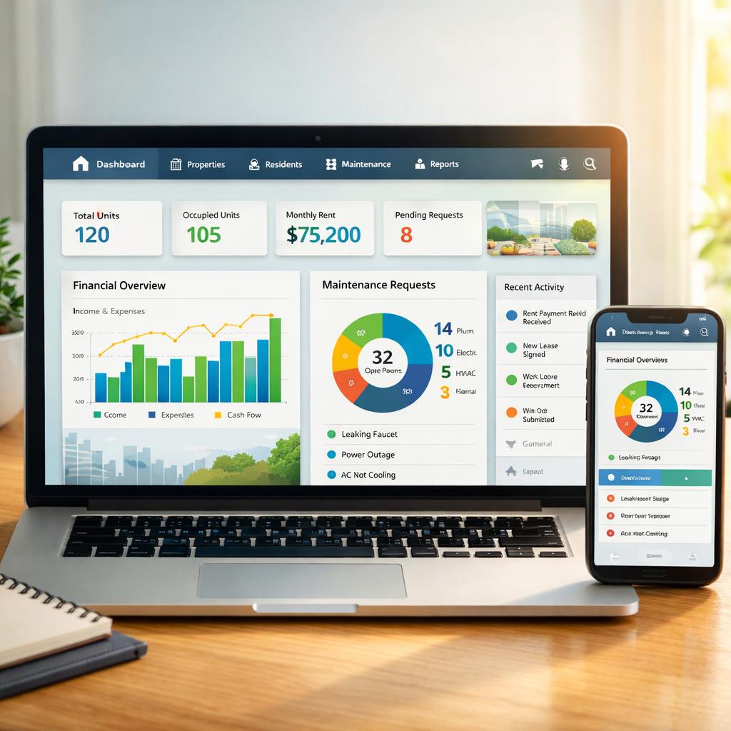 Affordable housing manager reviewing HUD compliance software