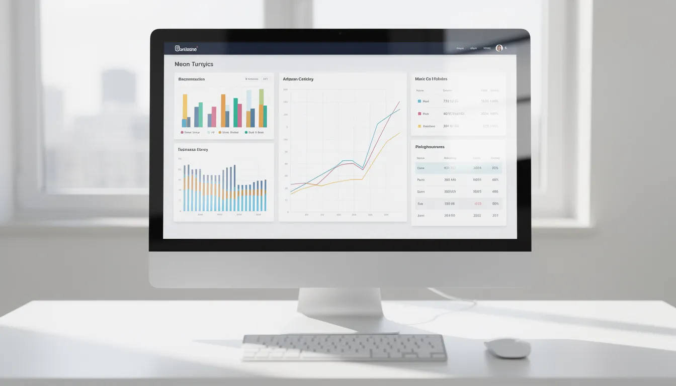The image depicts a computer screen displaying a well-organized dashboard filled with various data sets related to vendor management, including vendor information and compliance metrics. This dashboard serves as an integral part of ensuring appropriate safeguards and continuous monitoring for organizations, aiding in everyday operations.