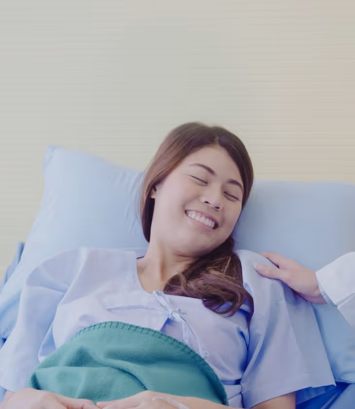 Woman in Los Angeles post uterine fibroid removal to manage heavy flow, infertility.