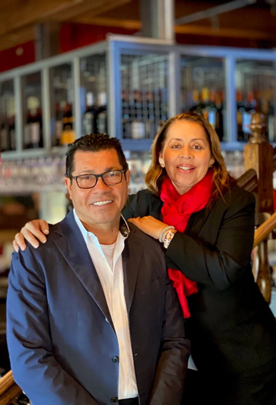 Gloria and José smiling