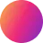 Circle with a smooth gradient blending from orange to pink and purple.