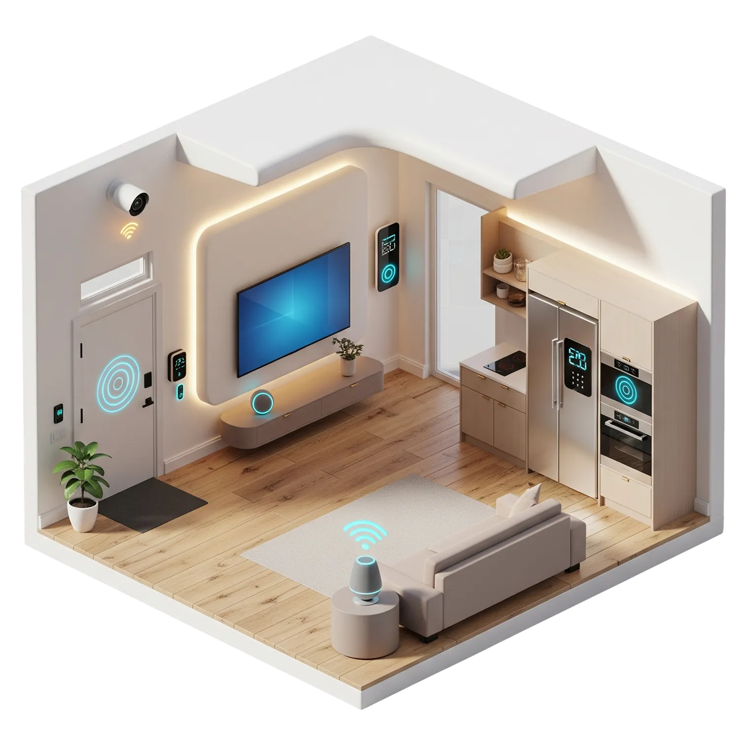 Escena de una casa inteligente