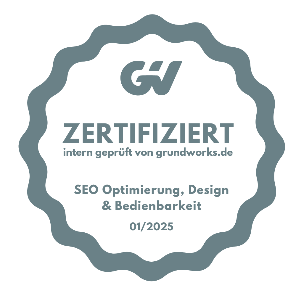 SEO Optimierungssiegel Grundworks