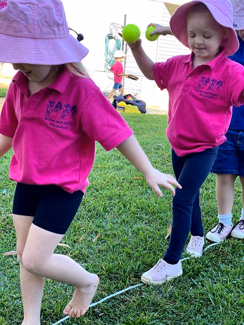 Kids running and exercising