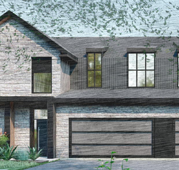 Rendering showing the exterior of a home development.