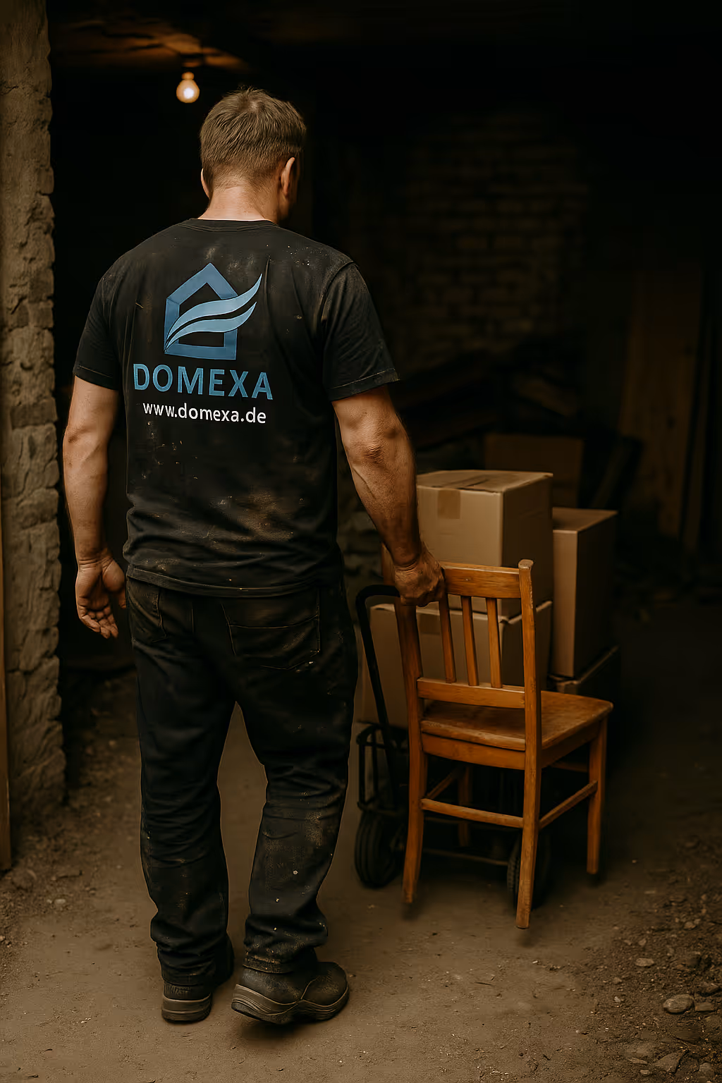 Mitarbeiter bei einer Entrümpelung