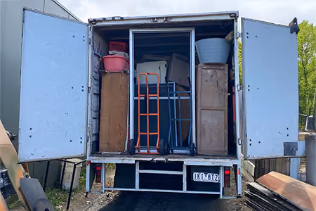 Deceased estate rubbish loaded in truck
