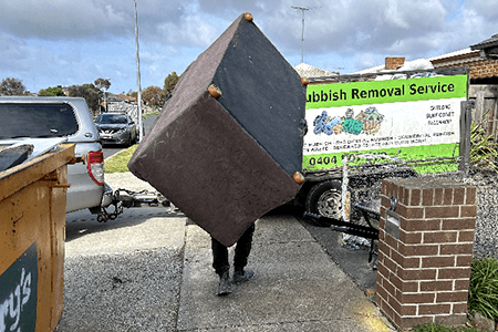 Household Rubbish loading into truk