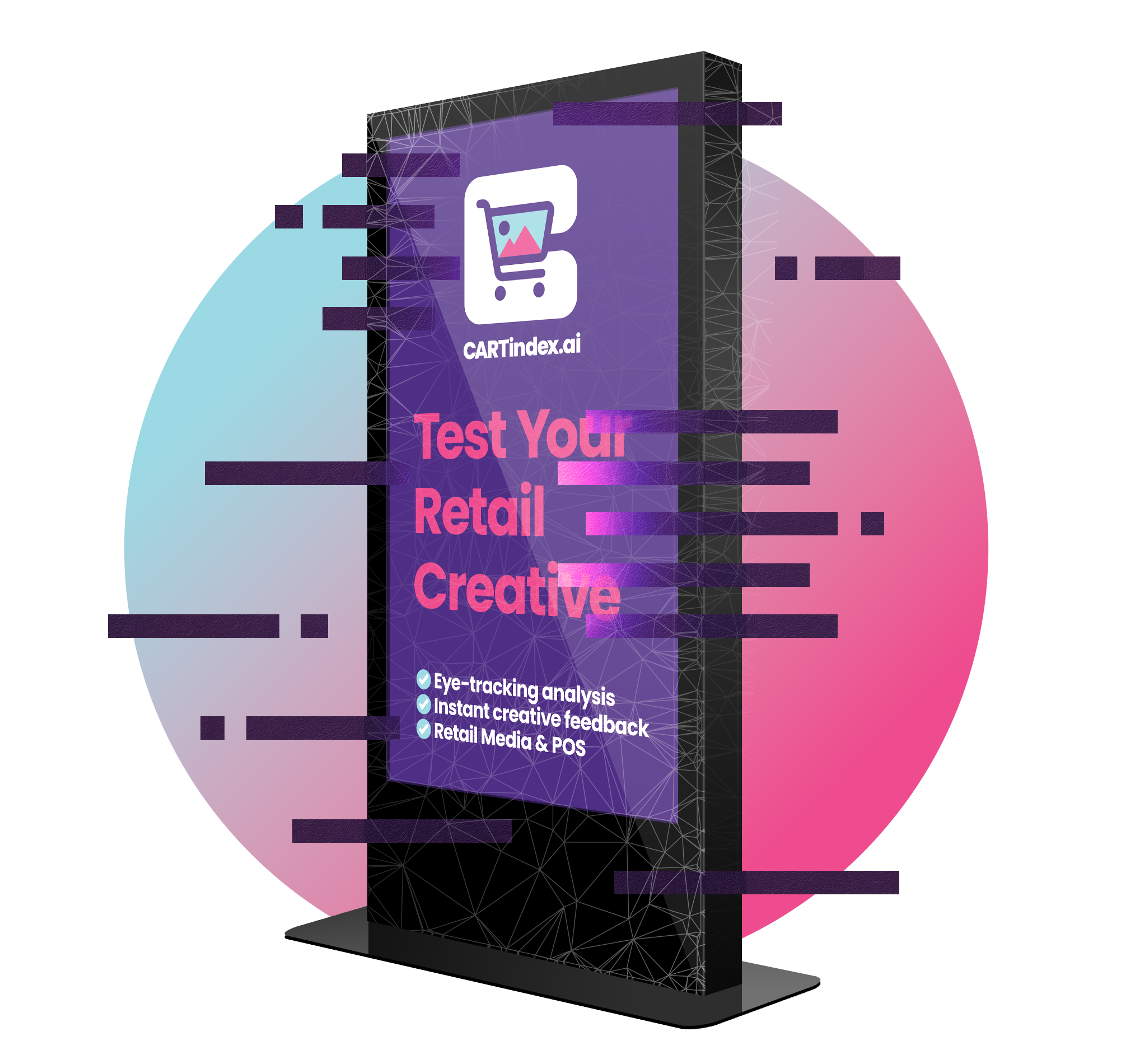 Retail Media Out of Home screen displaying CART Index features