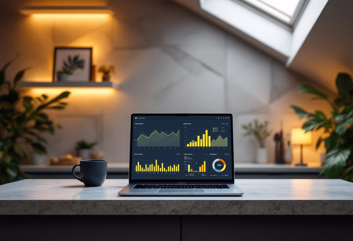 image of complex algorithms on a screen for a data analytics and business intelligence