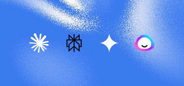 Logos of enterprise AI tools on a blue background, symbolizing ChatGPT alternatives balancing innovation and security
