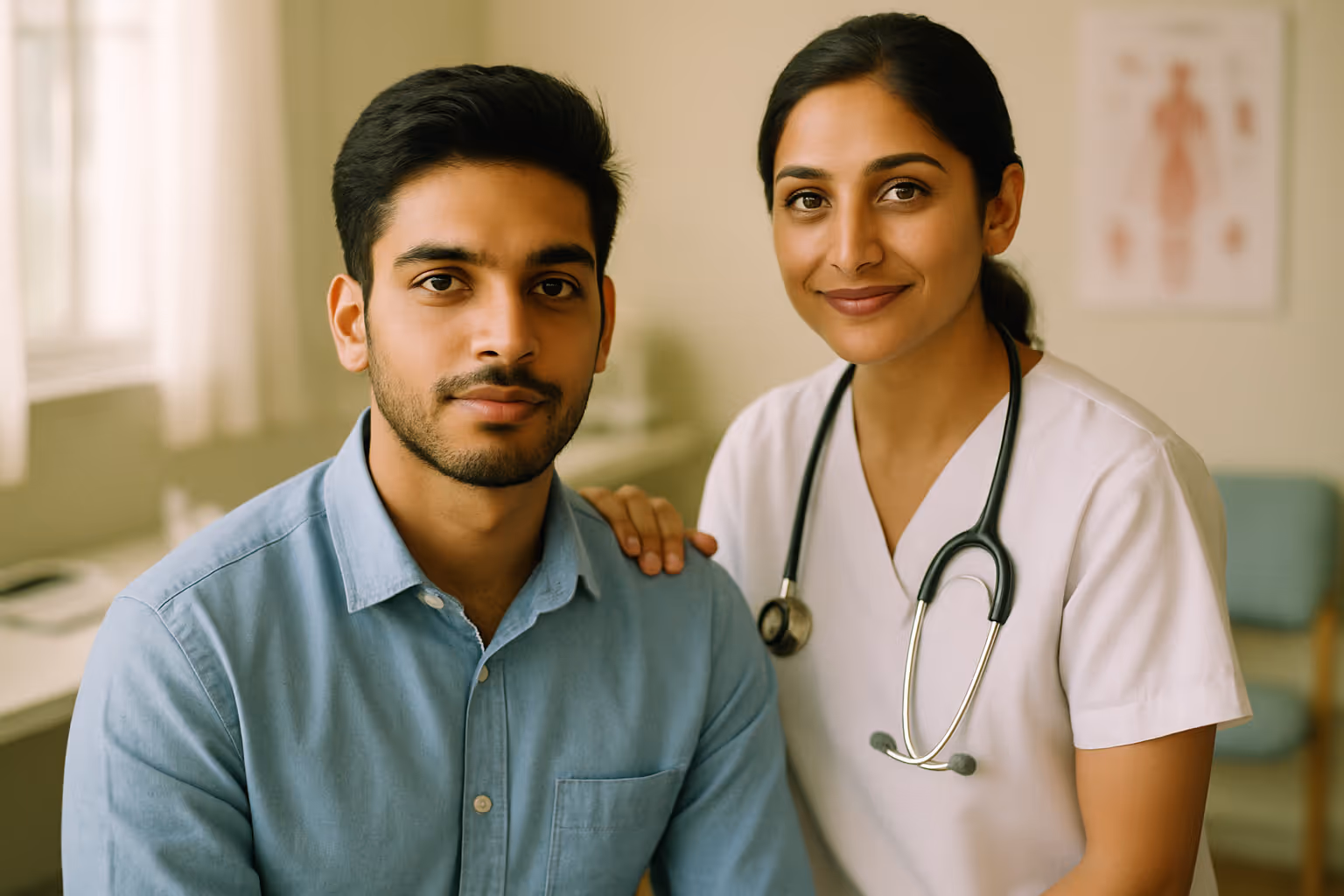 A Patient and a Nurse

