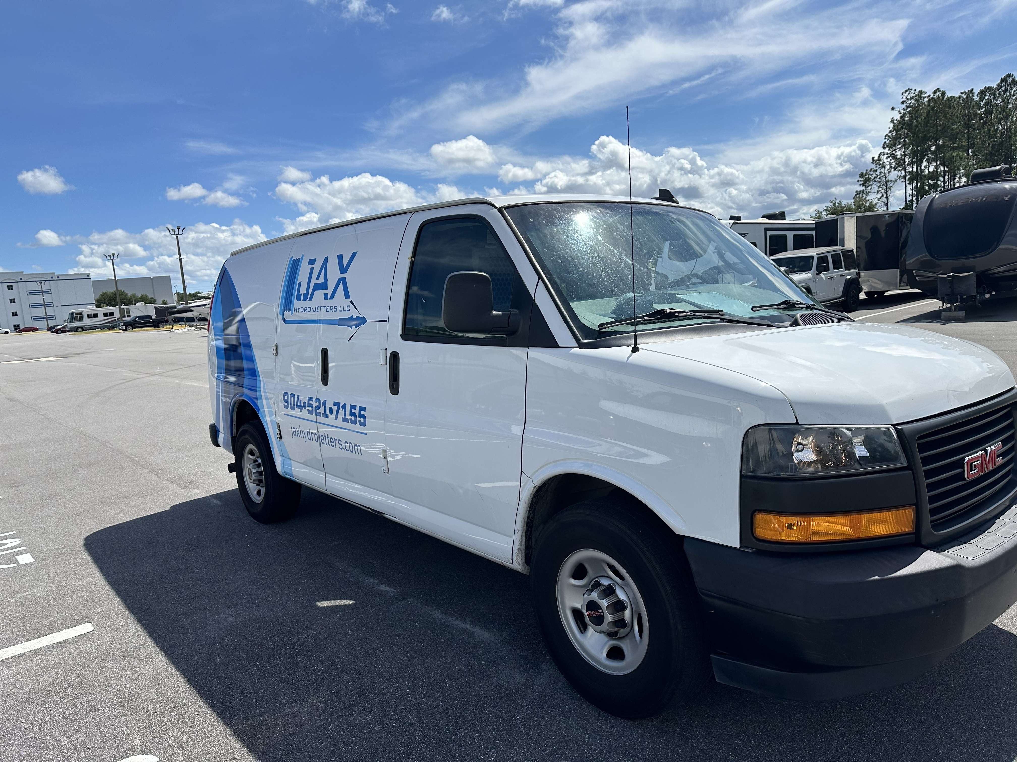 jax hydrojetters plumbing van in jacksonville