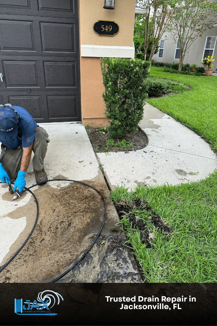 plumber repairing a drain