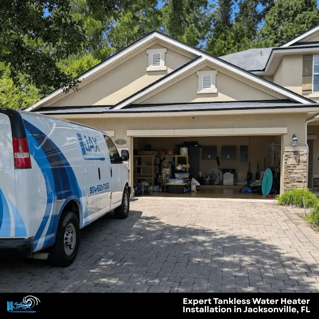 plumber installing a tankless water heater
