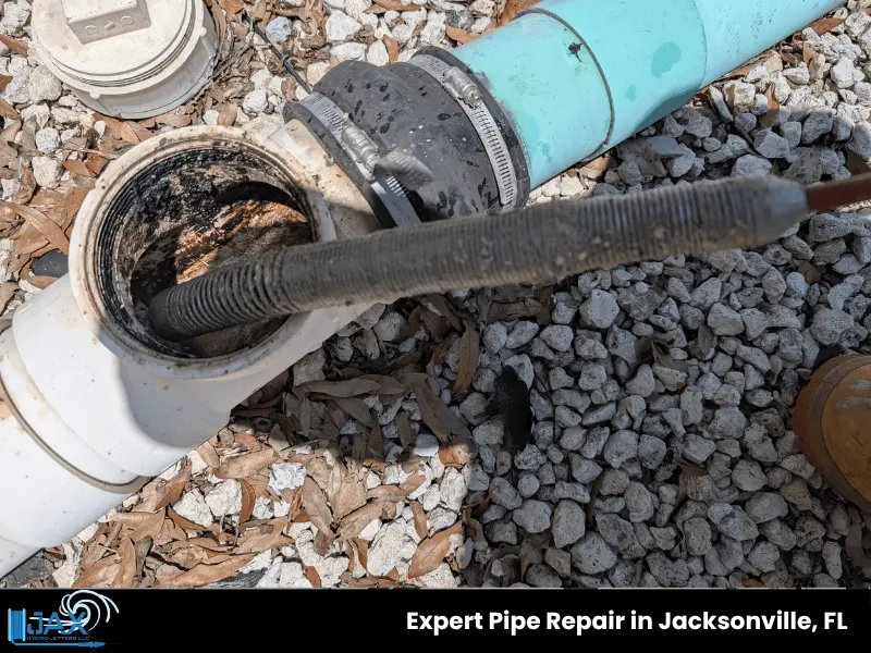 plumber repairing a pipe