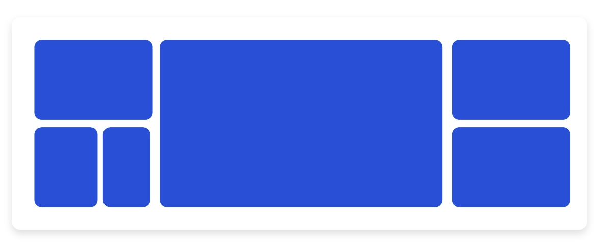 Ein dreispaltiges Raster, in dem drei Elemente sauber ausgerichtet sind. Daneben dieselben Elemente ohne Raster. Du siehst sofort, wie wichtig Struktur ist.