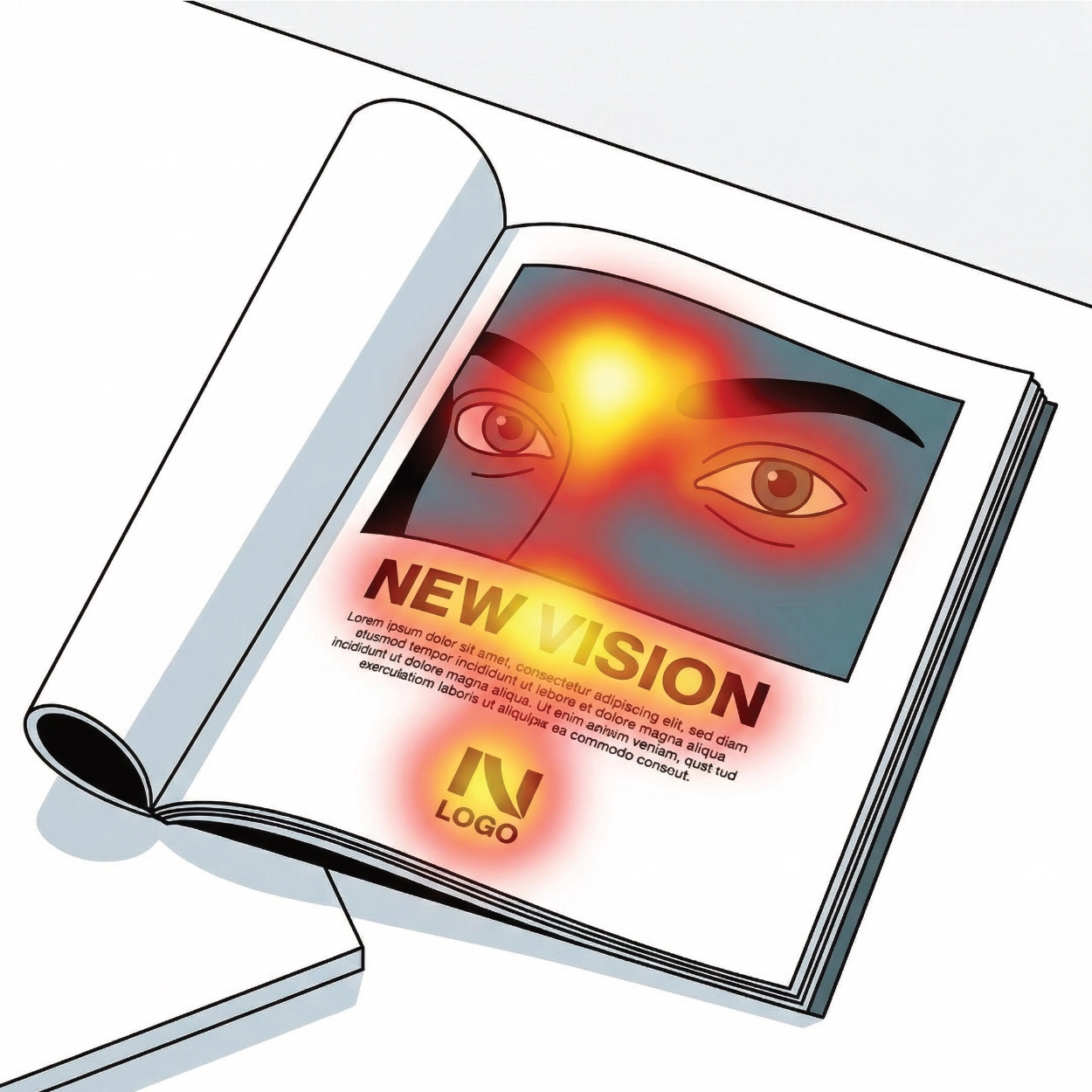 7 Sekunden Blickkontakt, 80 % Markenerinnerung: Eye-Tracking-Studien zeigen, wie Print-Werbung wahrgenommen wird – und was das für gutes Anzeigendesign bedeutet.