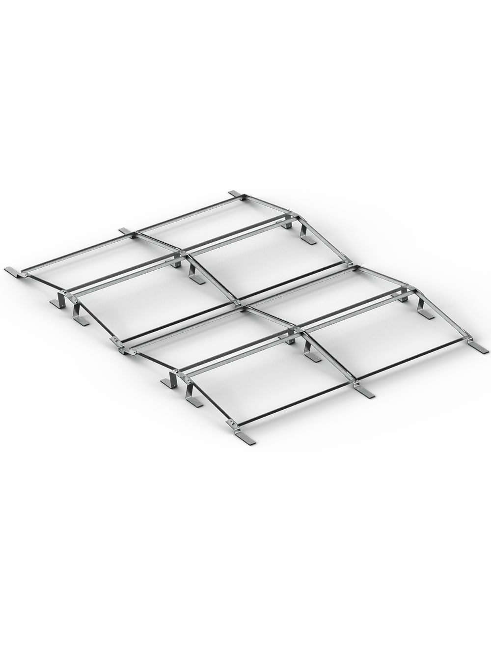 Photovoltaik Montagesystem Flachdach Ost-West-Ausrichtung