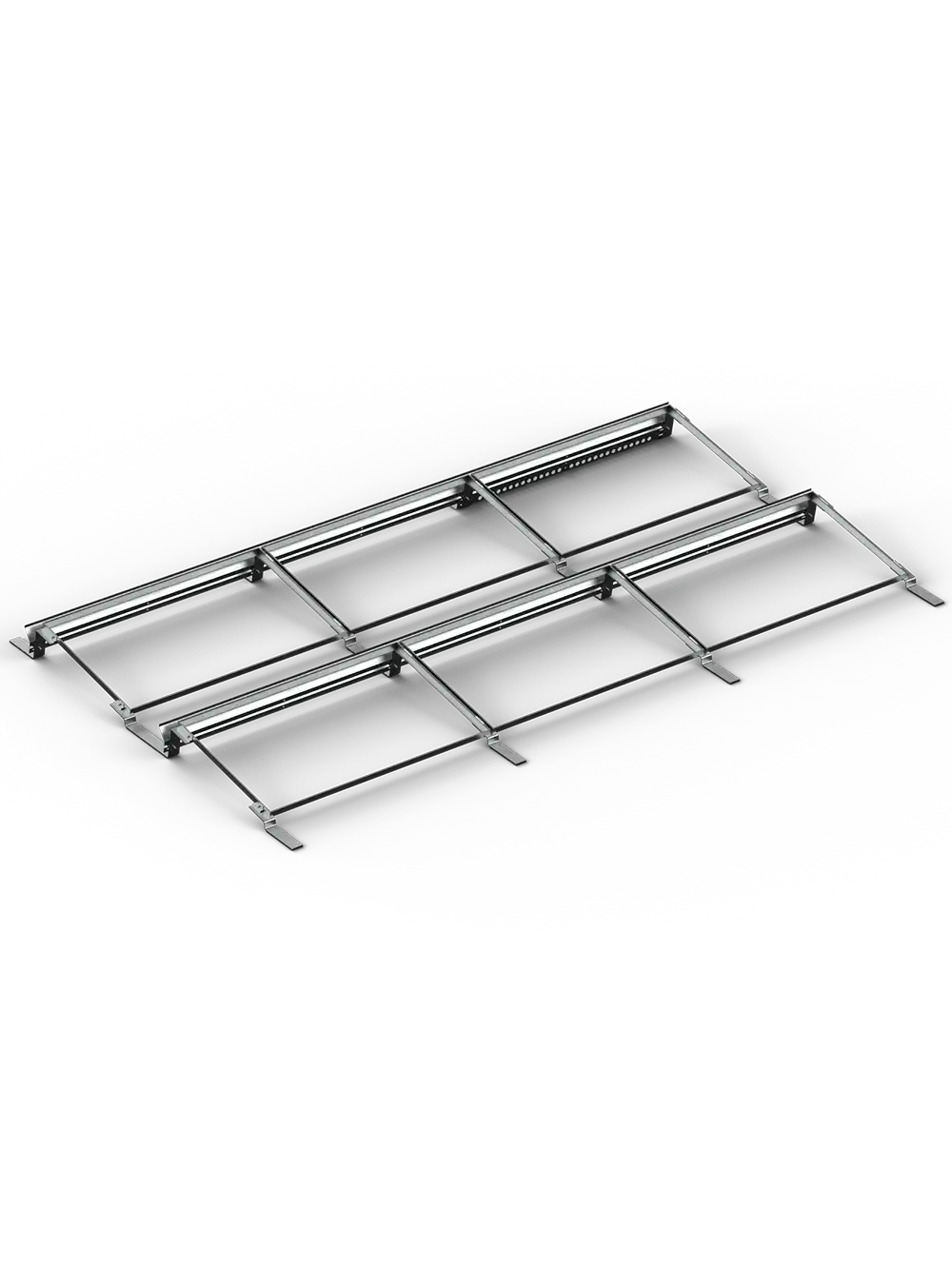 Photovoltaik Montagesystem Flachdach Süd-Ausrichtung