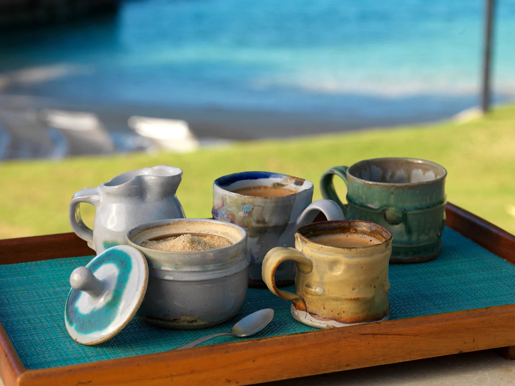 Blue Mountain coffee in local artesian ware